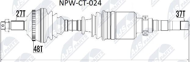 NTY NPW-CT-024 - Drive Shaft autospares.lv