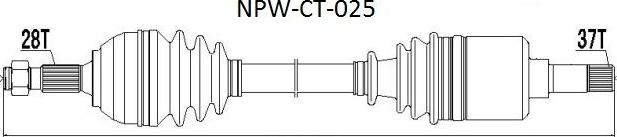 NTY NPW-CT-025 - Drive Shaft autospares.lv