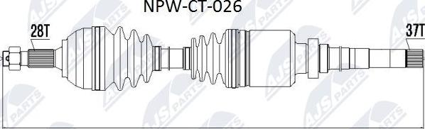 NTY NPW-CT-026 - Drive Shaft autospares.lv