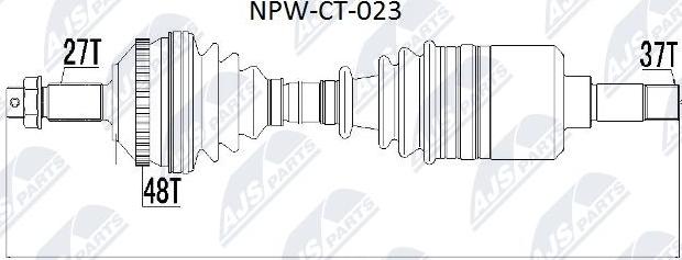 NTY NPW-CT-023 - Drive Shaft autospares.lv