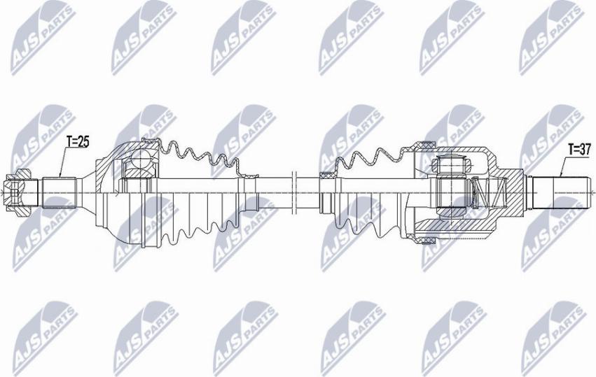 NTY NPW-CT-101 - Drive Shaft autospares.lv