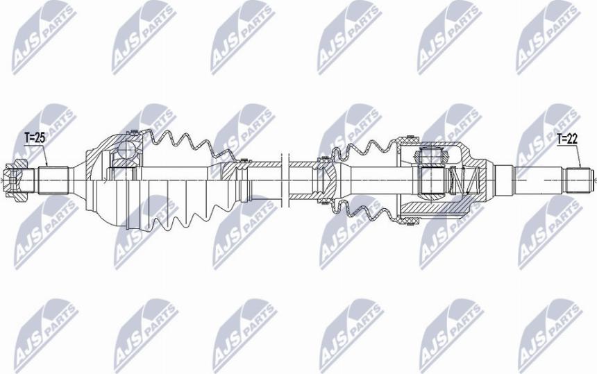 NTY NPW-CT-113 - Drive Shaft autospares.lv