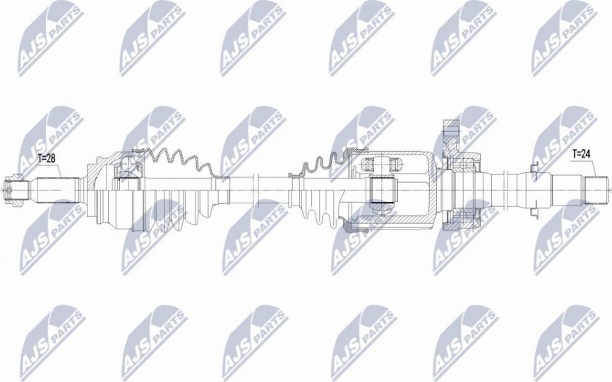 NTY NPW-CT-127 - Drive Shaft autospares.lv