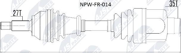 NTY NPW-FR-014 - Drive Shaft autospares.lv