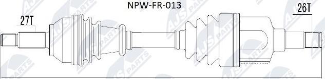 NTY NPW-FR-013 - Drive Shaft autospares.lv