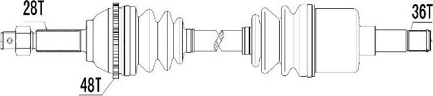 NTY NPW-FR-031 - Drive Shaft autospares.lv