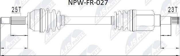 NTY NPW-FR-027 - Drive Shaft autospares.lv