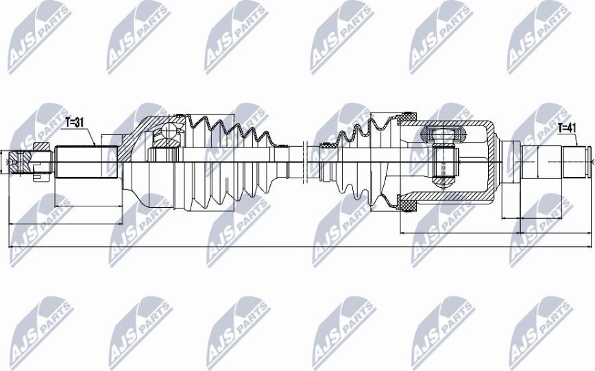 NTY NPW-FR-073 - Drive Shaft autospares.lv