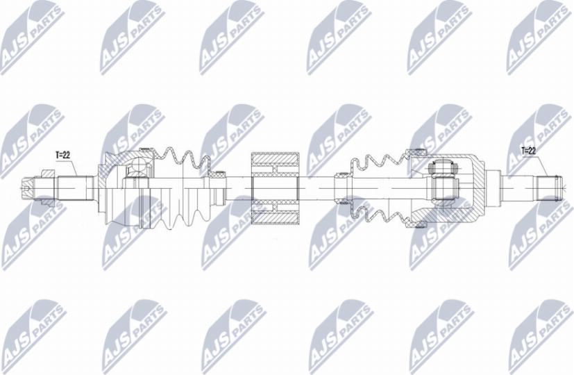 NTY NPW-FT-069 - Drive Shaft autospares.lv