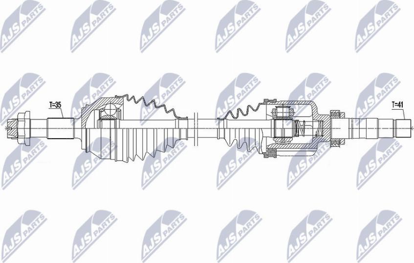 NTY NPW-FT-039 - Drive Shaft autospares.lv