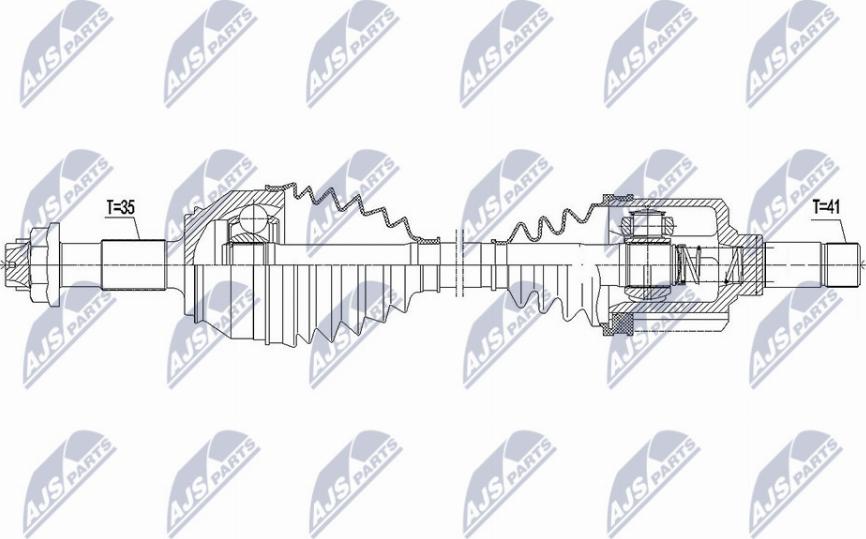 NTY NPW-FT-037 - Drive Shaft autospares.lv