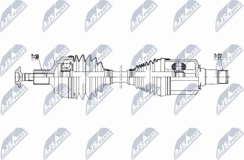 NTY NPW-ME-061 - Drive Shaft autospares.lv