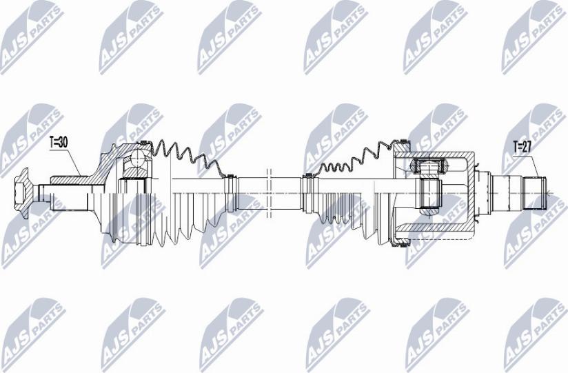 NTY NPW-ME-063 - Drive Shaft autospares.lv