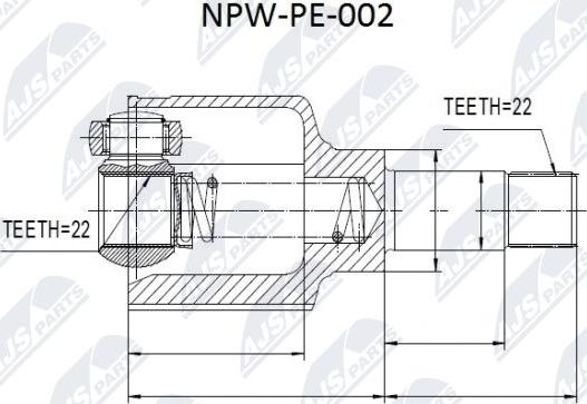 NTY NPW-PE-002 - Joint Kit, drive shaft autospares.lv