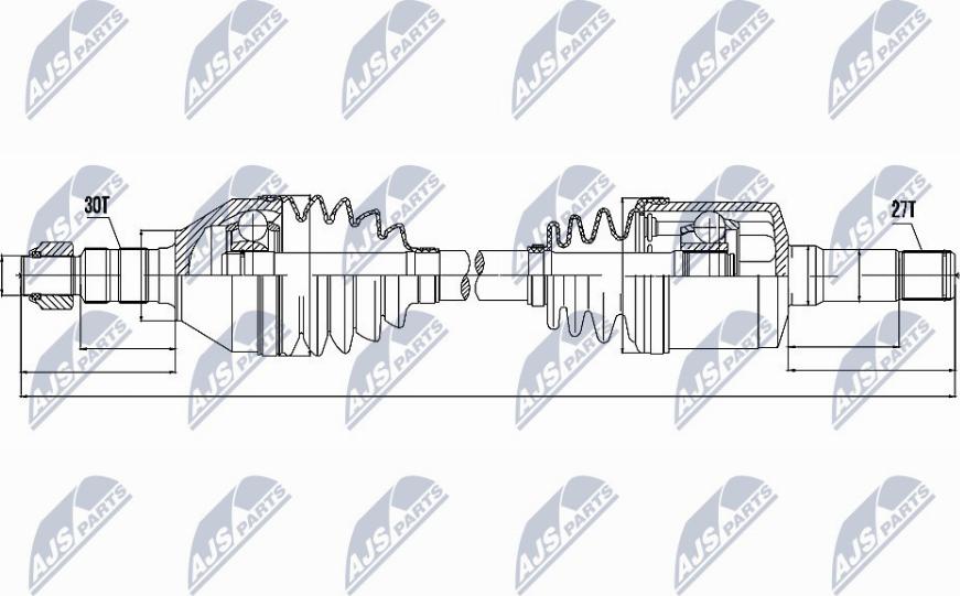 NTY NPW-PL-034 - Drive Shaft autospares.lv