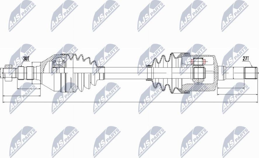 NTY NPW-PL-033 - Drive Shaft autospares.lv