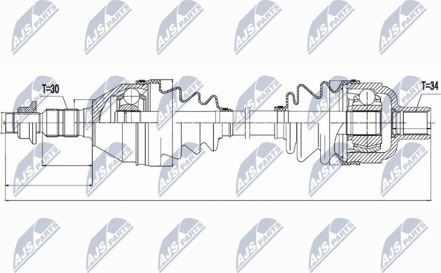 NTY NPW-PL-032 - Drive Shaft autospares.lv