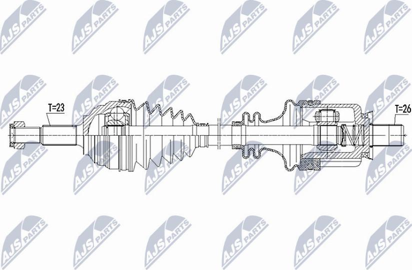 NTY NPW-RE-093 - Drive Shaft autospares.lv