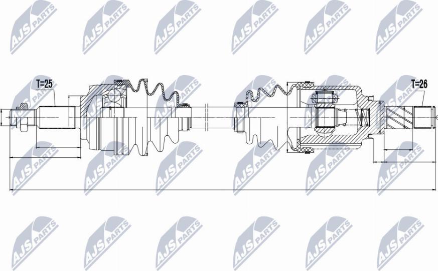 NTY NPW-RE-049 - Drive Shaft autospares.lv