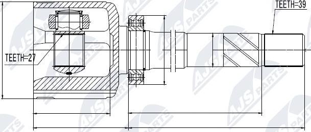 NTY NPW-RE-044 - Joint Kit, drive shaft autospares.lv