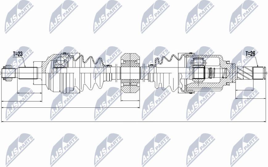 NTY NPW-RE-056 - Drive Shaft autospares.lv