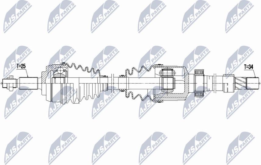 NTY NPW-RE-058 - Drive Shaft autospares.lv