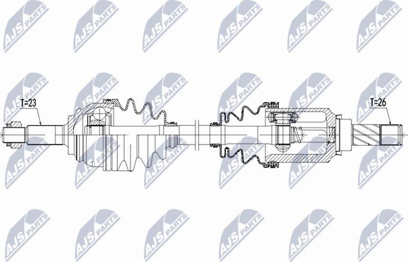 NTY NPW-RE-069 - Drive Shaft autospares.lv