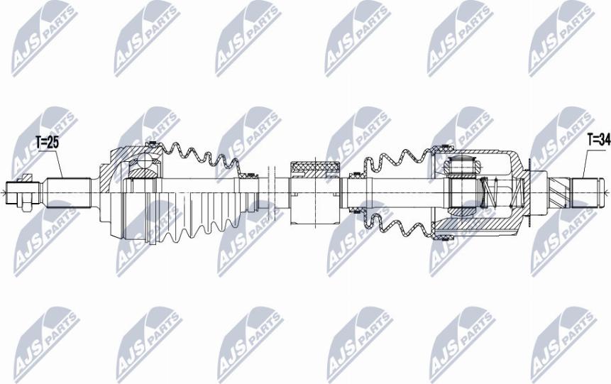 NTY NPW-RE-061 - Drive Shaft autospares.lv