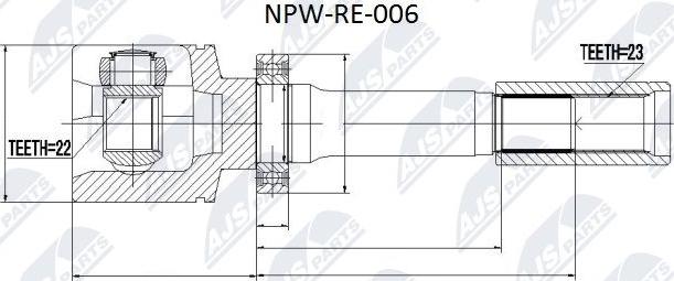 NTY NPW-RE-006 - Joint Kit, drive shaft autospares.lv