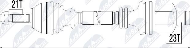 NTY NPW-RE-014 - Drive Shaft autospares.lv