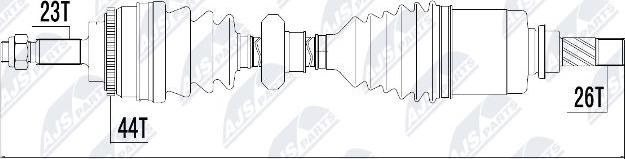 NTY NPW-RE-017 - Drive Shaft autospares.lv