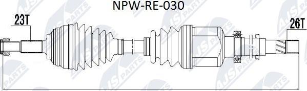 NTY NPW-RE-030 - Drive Shaft autospares.lv