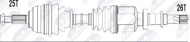 NTY NPW-RE-032 - Drive Shaft autospares.lv