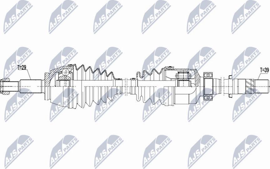 NTY NPW-RE-075 - Drive Shaft autospares.lv