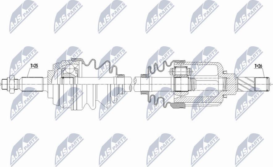 NTY NPW-RE-146 - Drive Shaft autospares.lv