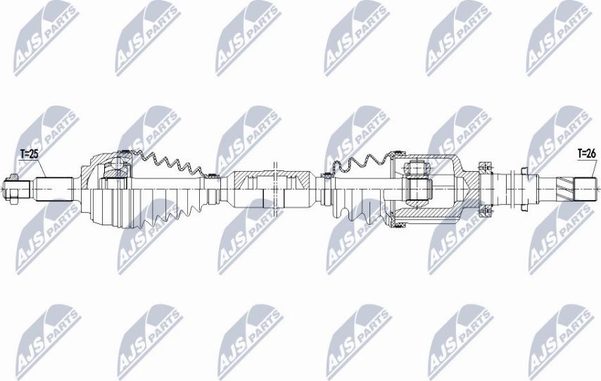 NTY NPW-RE-140 - Drive Shaft autospares.lv