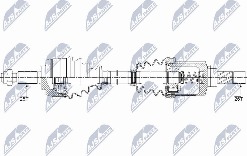 NTY NPW-RE-147 - Drive Shaft autospares.lv