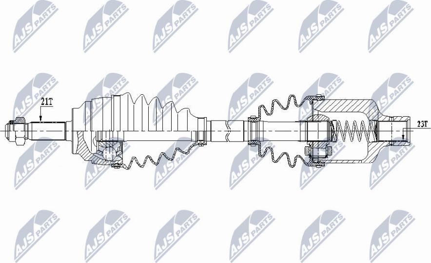 NTY NPW-RE-156 - Drive Shaft autospares.lv