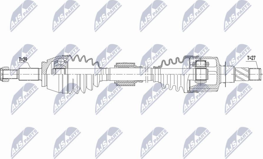 NTY NPW-RE-161 - Drive Shaft autospares.lv