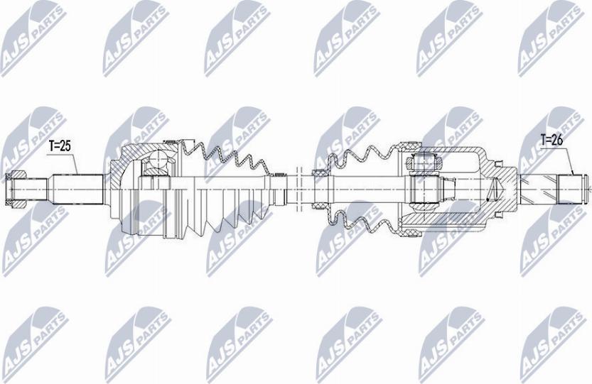 NTY NPW-RE-109 - Drive Shaft autospares.lv