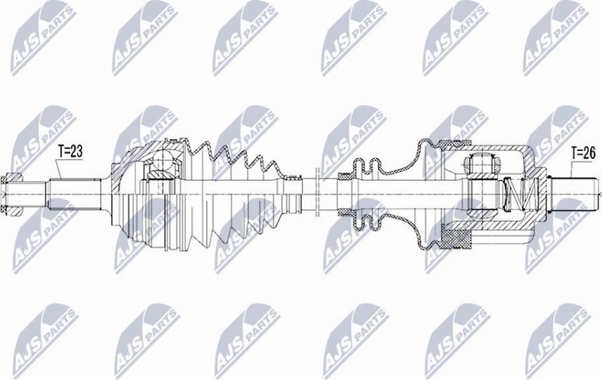 NTY NPW-RE-105 - Drive Shaft autospares.lv