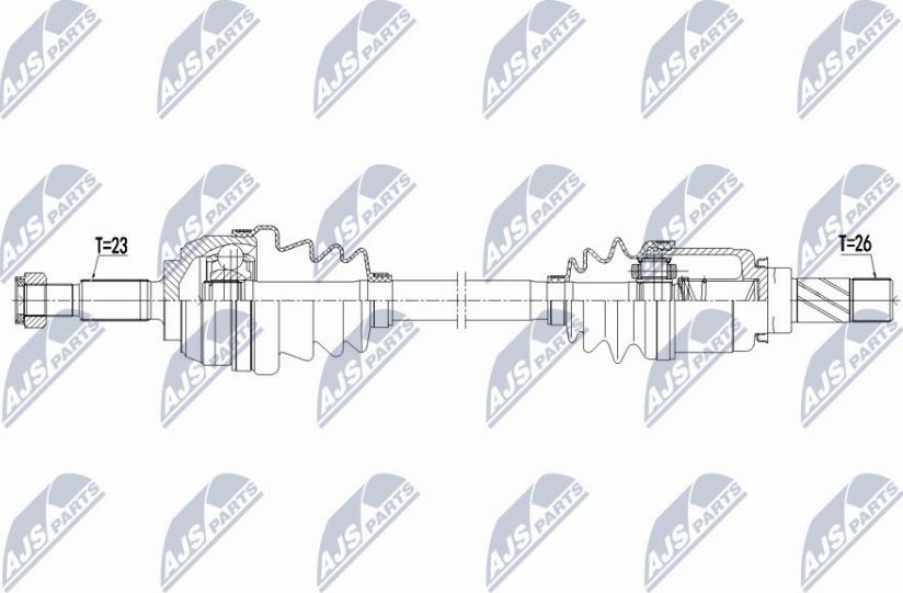 NTY NPW-RE-138 - Drive Shaft autospares.lv