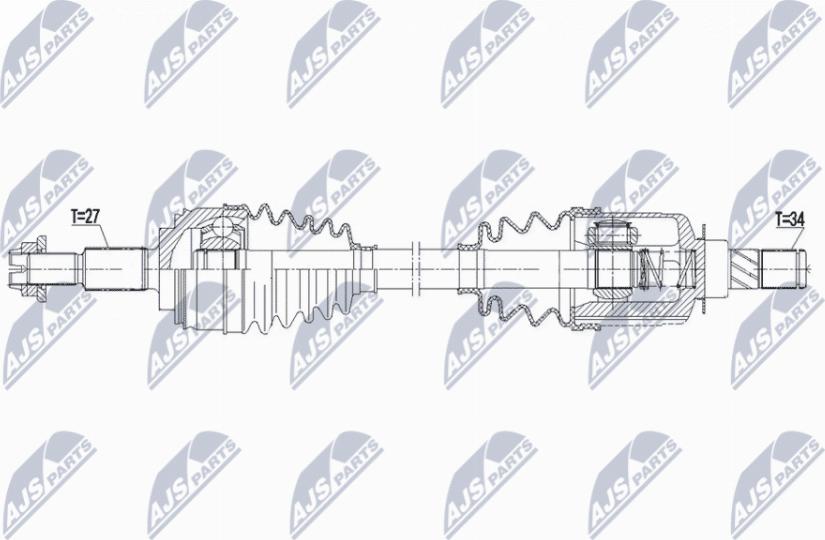 NTY NPW-RE-202 - Drive Shaft autospares.lv