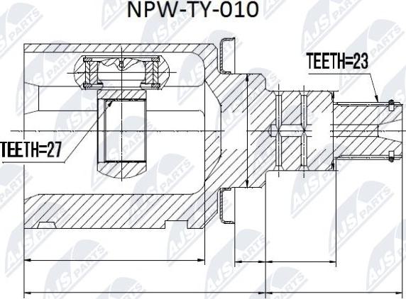 NTY NPW-TY-010 - Joint Kit, drive shaft autospares.lv