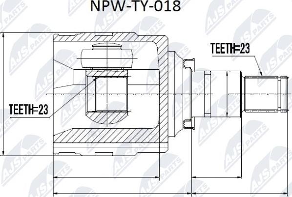 NTY NPW-TY-018 - Joint Kit, drive shaft autospares.lv