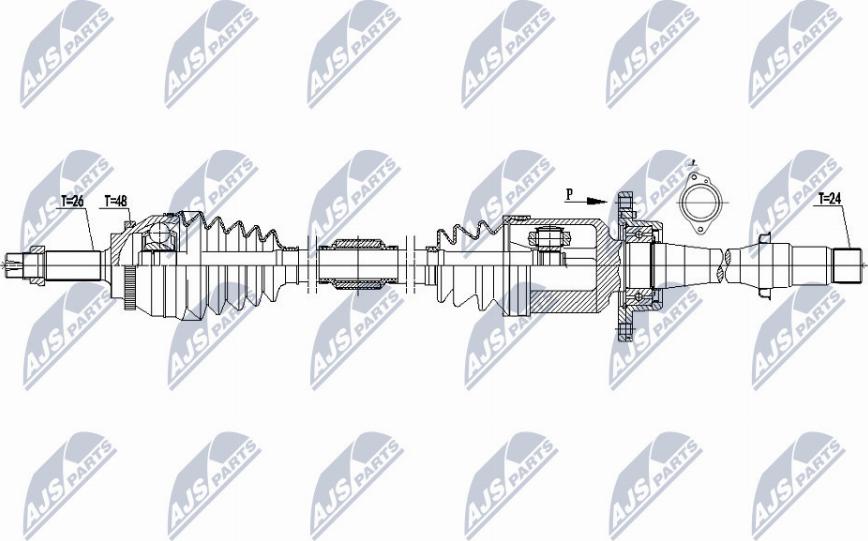 NTY NPW-TY-075 - Drive Shaft autospares.lv