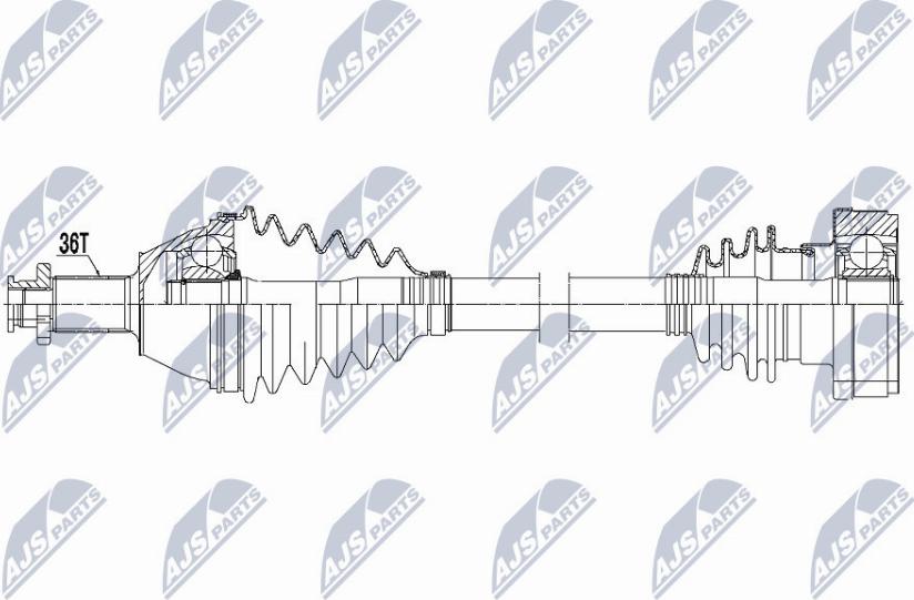 NTY NPW-VW-099 - Drive Shaft autospares.lv