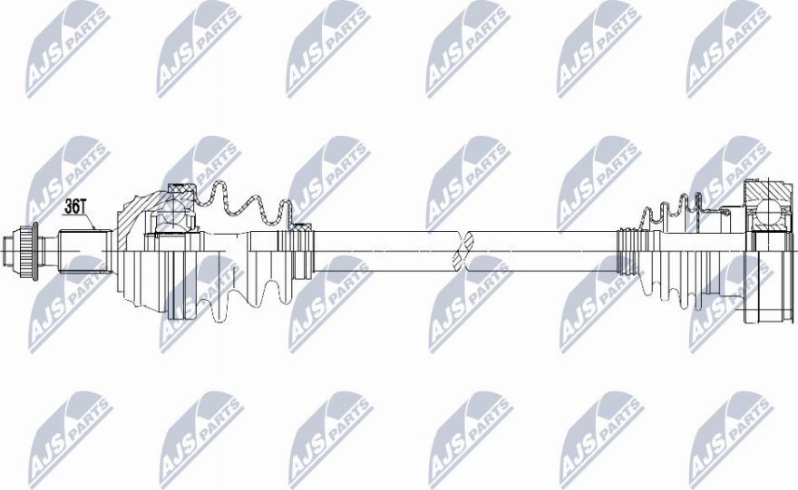 NTY NPW-VW-097 - Drive Shaft autospares.lv