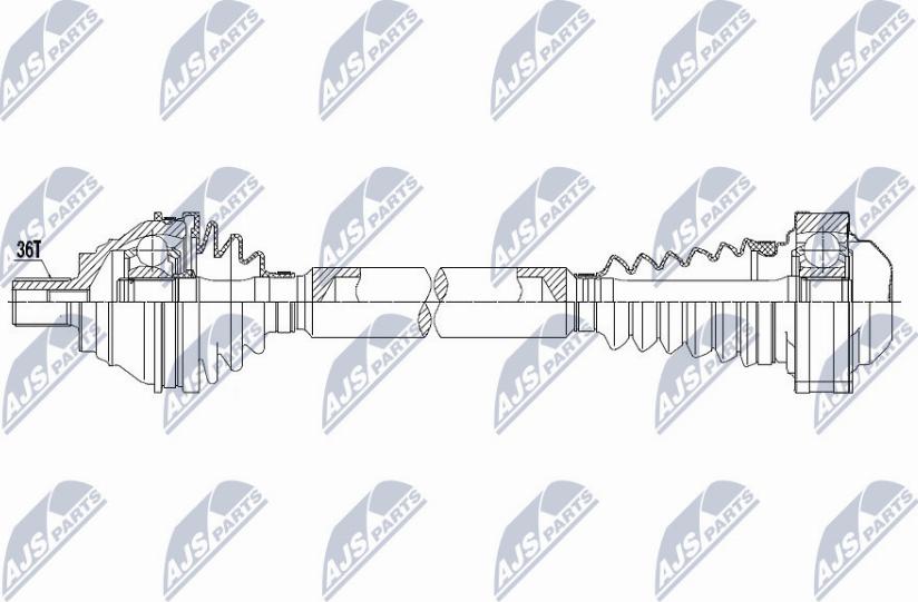 NTY NPW-VW-059 - Drive Shaft autospares.lv