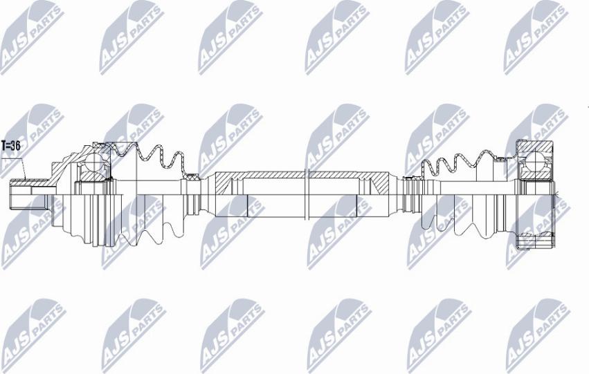 NTY NPW-VW-058 - Drive Shaft autospares.lv